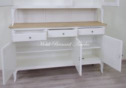 CR87 AL Credenza Con Alzata 3 Ante Piano Rovere Angoli Smussati 05